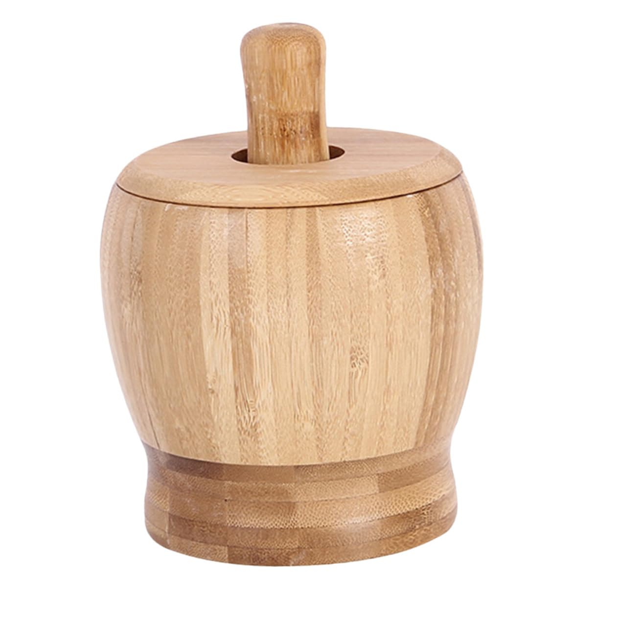 Wood Mortar and Pestle Mortar Grinding Bowl Bowl Mortar Garlic Pounder Mortar Garlic Mortar and Pestle Food with Cover Masher