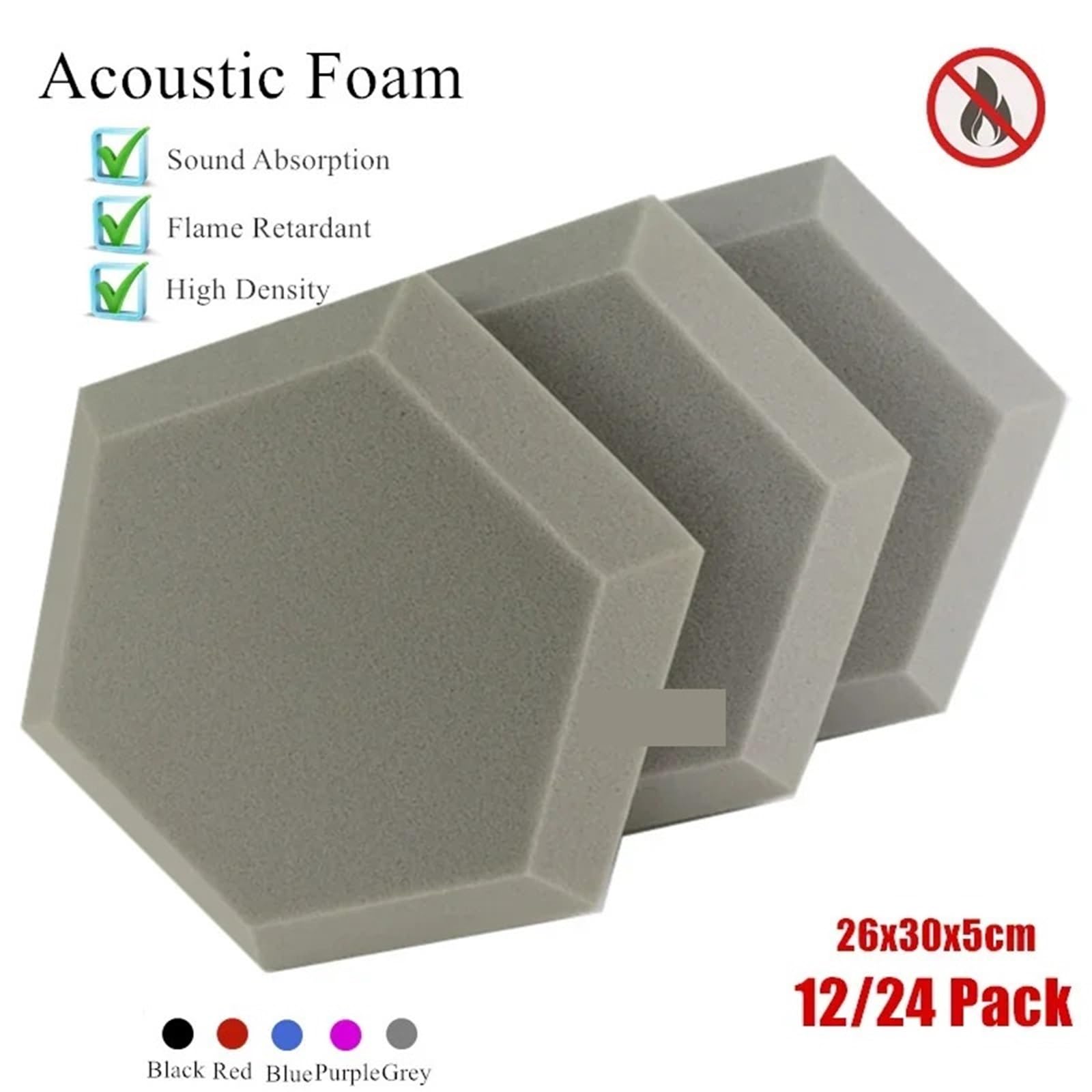 Pannelli di trattamento assorbente in spugna fonoassorbente in schiuma for studio e sala musica Per Studio, Ufficio, Studio