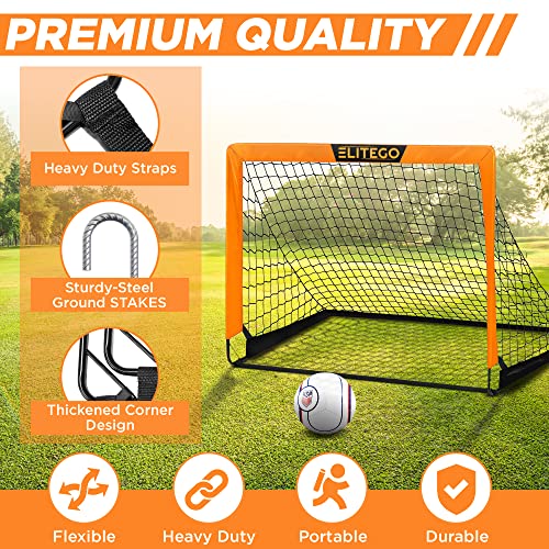 Elitego Portable Soccer Goal, Pop Up Soccer Goal Net For Backyard, Set Of 2 #TOP4