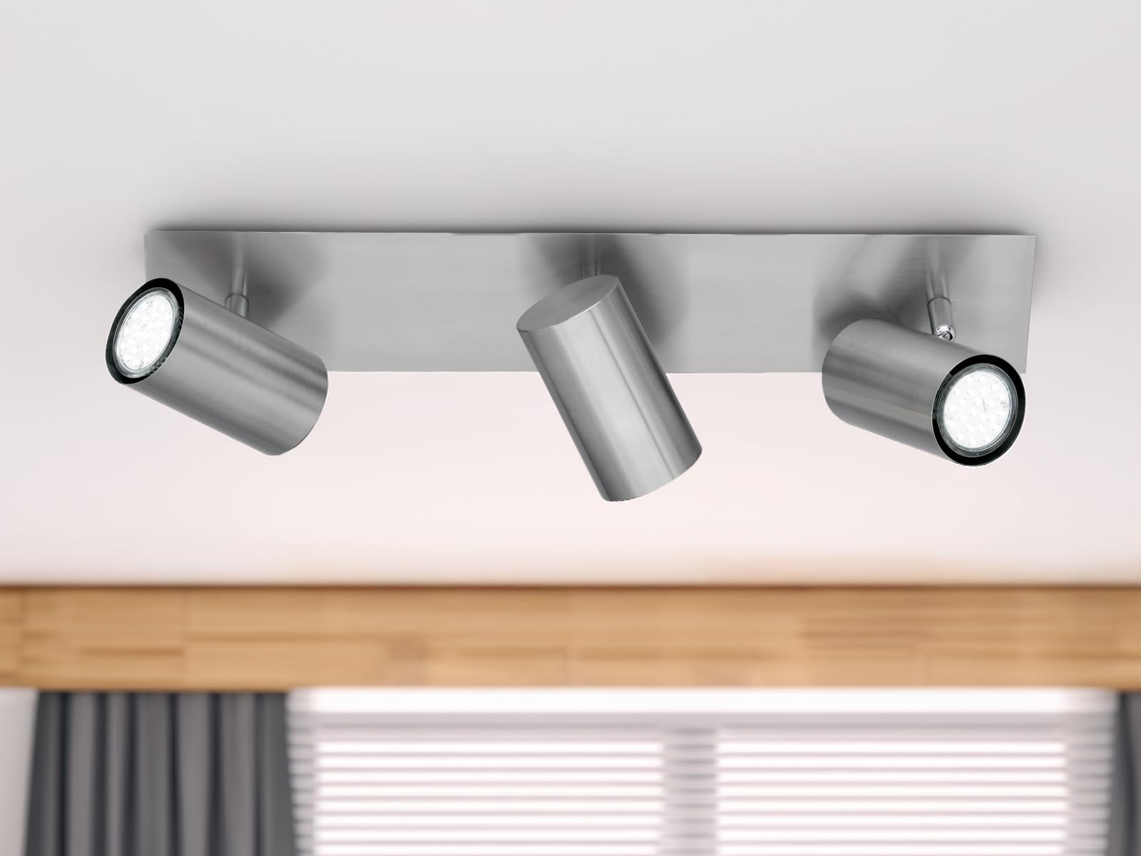 Trio Leuchten Spotbalken 3-flammig GU10 48 cm Nickel matt 802400307