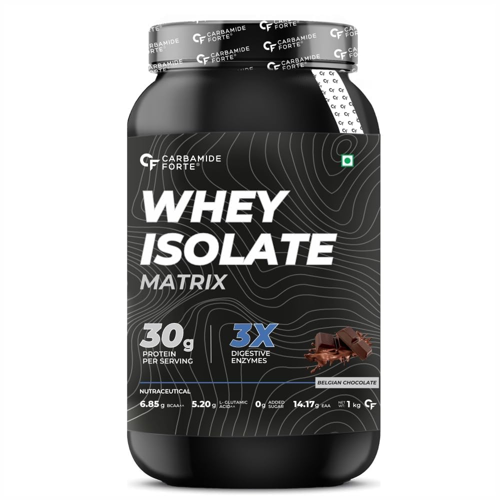 Whey Isolate Matrix | Whey Protein Powder | 30g Protein | Belgian Chocolate Flavour - Whey Protein Isolate 1kg