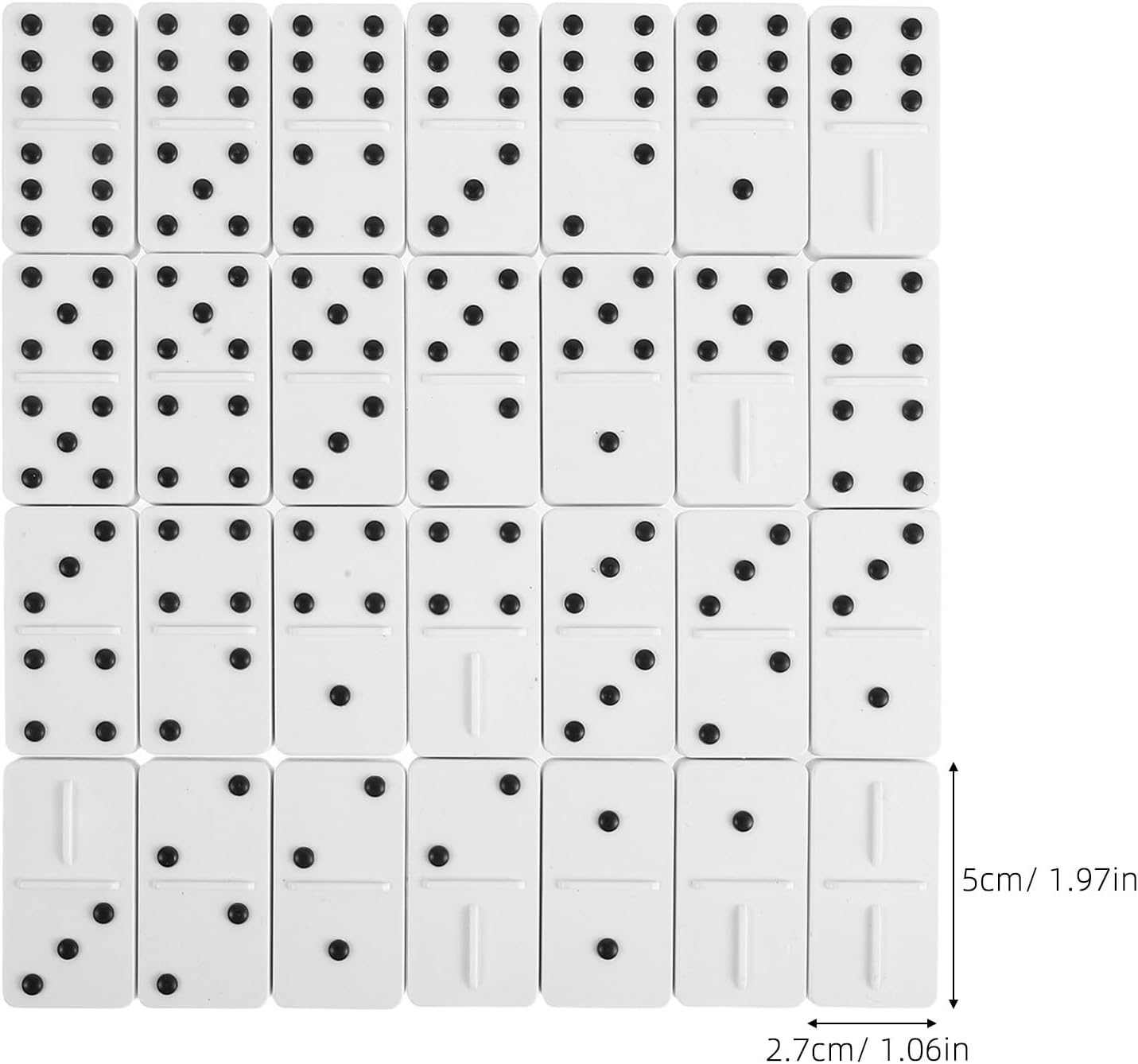 1Set Portable Dominoes Game - Blind in Mind Designed Set for Weak Sight Users - Visual Impaired Persons, Blind Individuals and Sighted Players