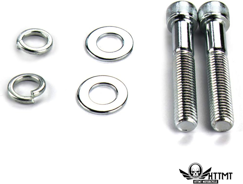 SMT- Smooth Black Straight 8" Rise 1" 25mm Mount Handlebar Risers Compatible With Harley Round Smooth Riser Caps