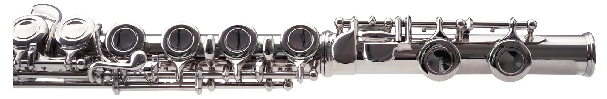 Classic Cantabile FL-100J Querflöte Starter-Set (Tolles Einsteigerinstrument, ein gebogenes, ein gerades Kopfstück, inkl. Notenständer, Stimmgerät mit Metronom, Flötenständer, Etui, Zubehör) Silbern