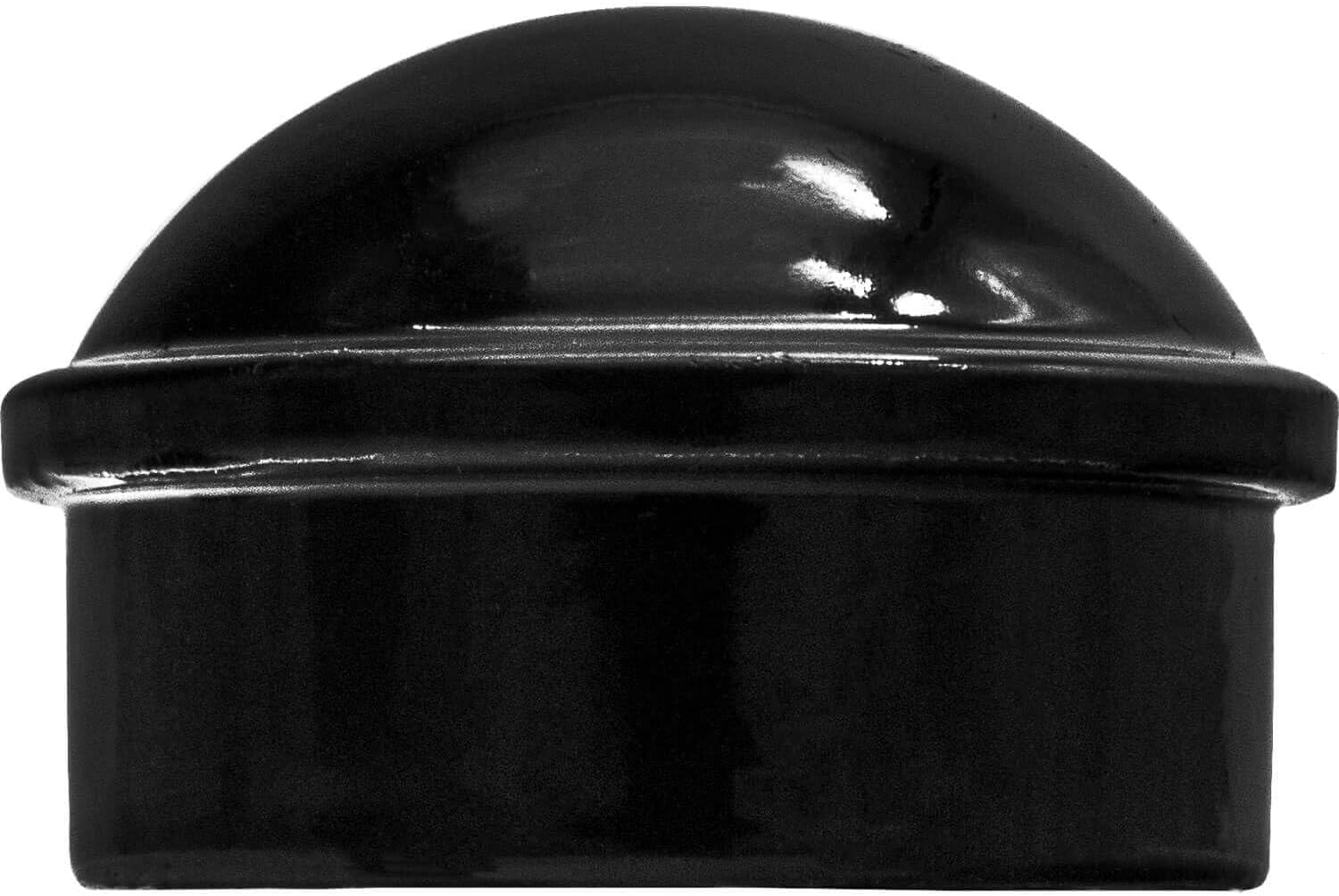 1-7/8" Chain Link Fence Post Cap - Use for 1-7/8" Outside Diameter Post/Pipe - Black Powder Coated Aluminum Chain Link Post Cap (3 Pack)