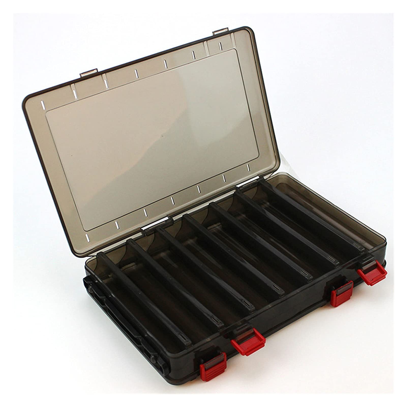 Caja de Almacenamiento Para Anzuelos de Pesca Tackle de pesca Pesca de doble cara Pesca de plástico Caja de señuelos de pesca grande Cajas de gancho de señuelos Caja de topes 14 compartimentos Contene