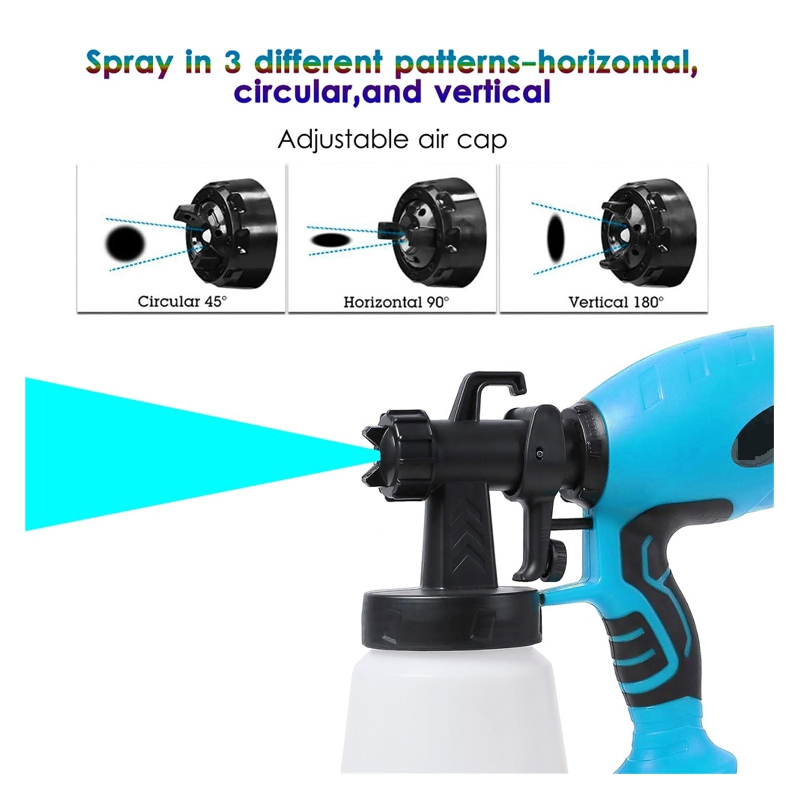 Zestaw aerografu, pistolet natryskowy elektryczny o mocy 1200 W, pistolet do malowania mebli samochodowych, stalowy pistolet natryskowy, dysza miedziana 1,0/1,8/2,5 mm