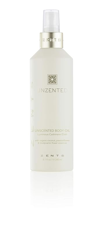 Zents Óleo Corporal Luminous Cashmere sem fragrância, 240 mL