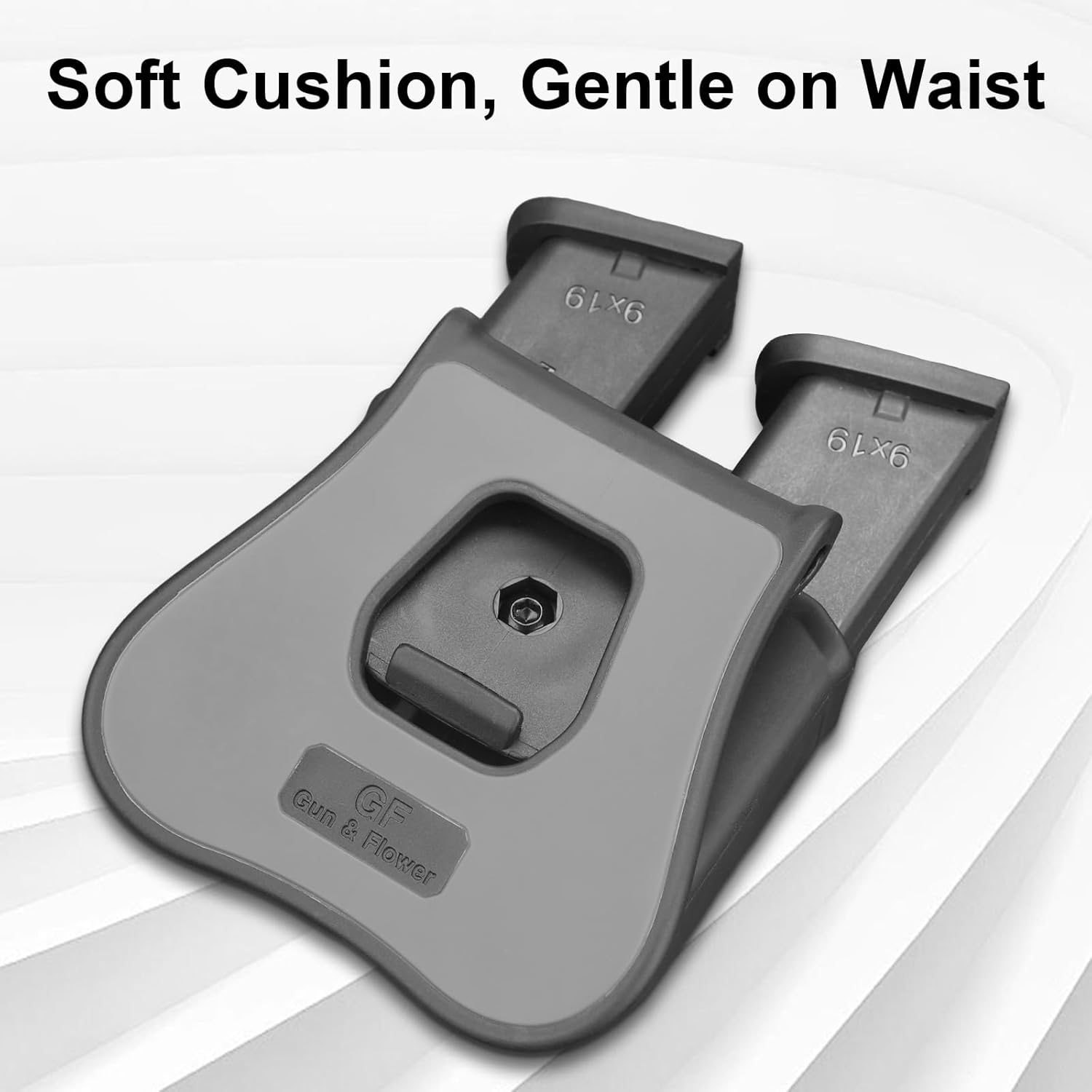 Double Magazine Pouch for 9mm/.40 Dual Stack, MOLLE or Silicone Paddle Mount, Adjustable Cant, Fits Glock, Sig, Springfield, Taurus & Similar Models