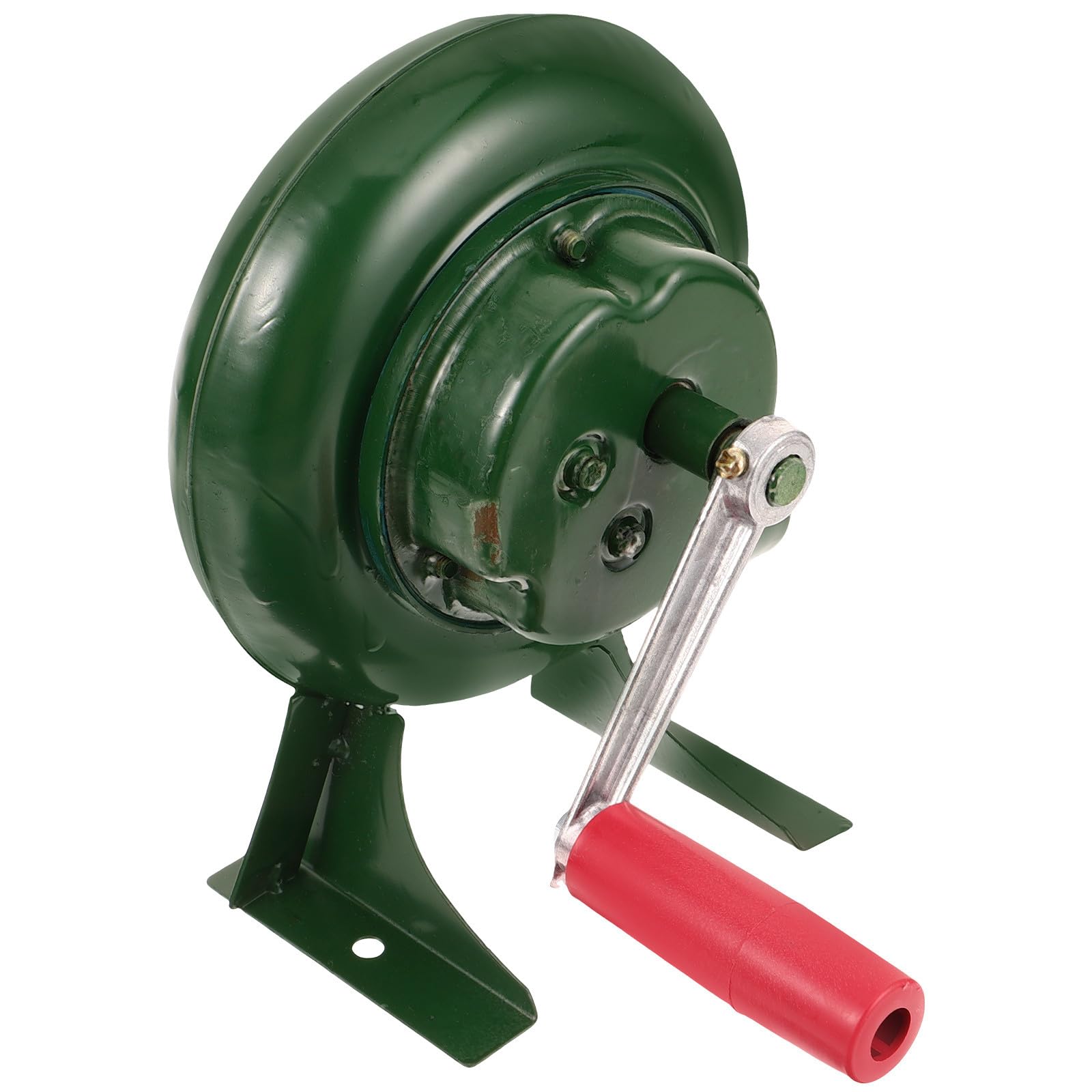 Uonlytech Soffiatore Antincendio Manuale in Ferro Verde per Barbecue, Ventilatore Portatile a Manovella, Accessorio Comodo per Accendere Rapidamente Carbone e Campeggio