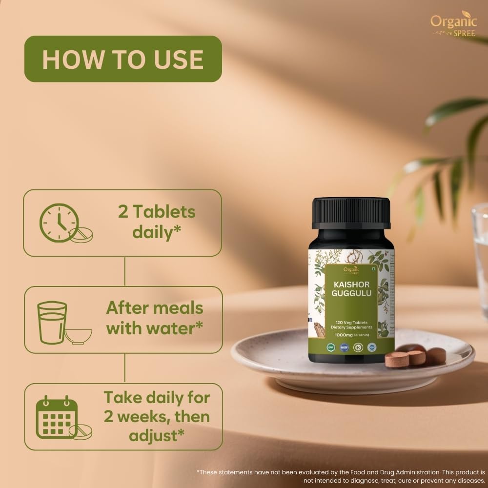 Kaishor Guggulu 120 Tablets - Supports Healthy Joints* - Ayurvedic Formulation - Certified and Vegetarian (1) - Image 5