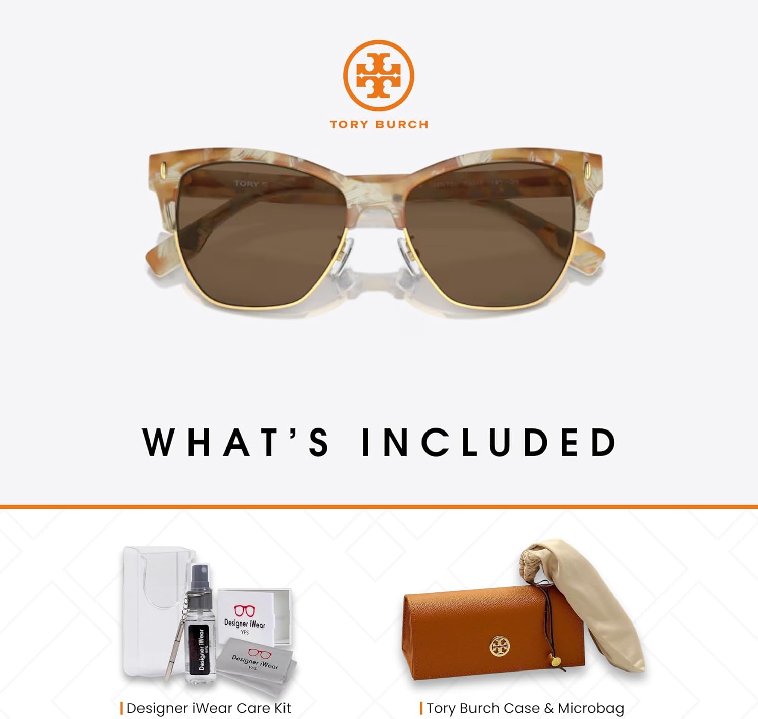 Tory Burch TY7199 Cat Eye Sunglasses for Women +BUNDLE with ACCESSORY EYEWEAR KIT - Image 5