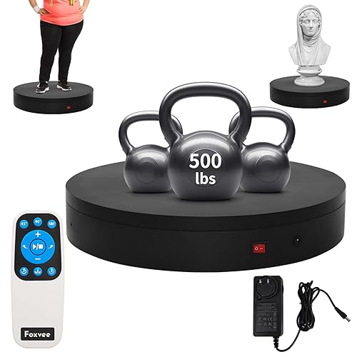 Super Heavy Duty Remote-Controlled Motorized Turntable,Motorized Rotating Display Stand,Speed-Adjustable Rotating