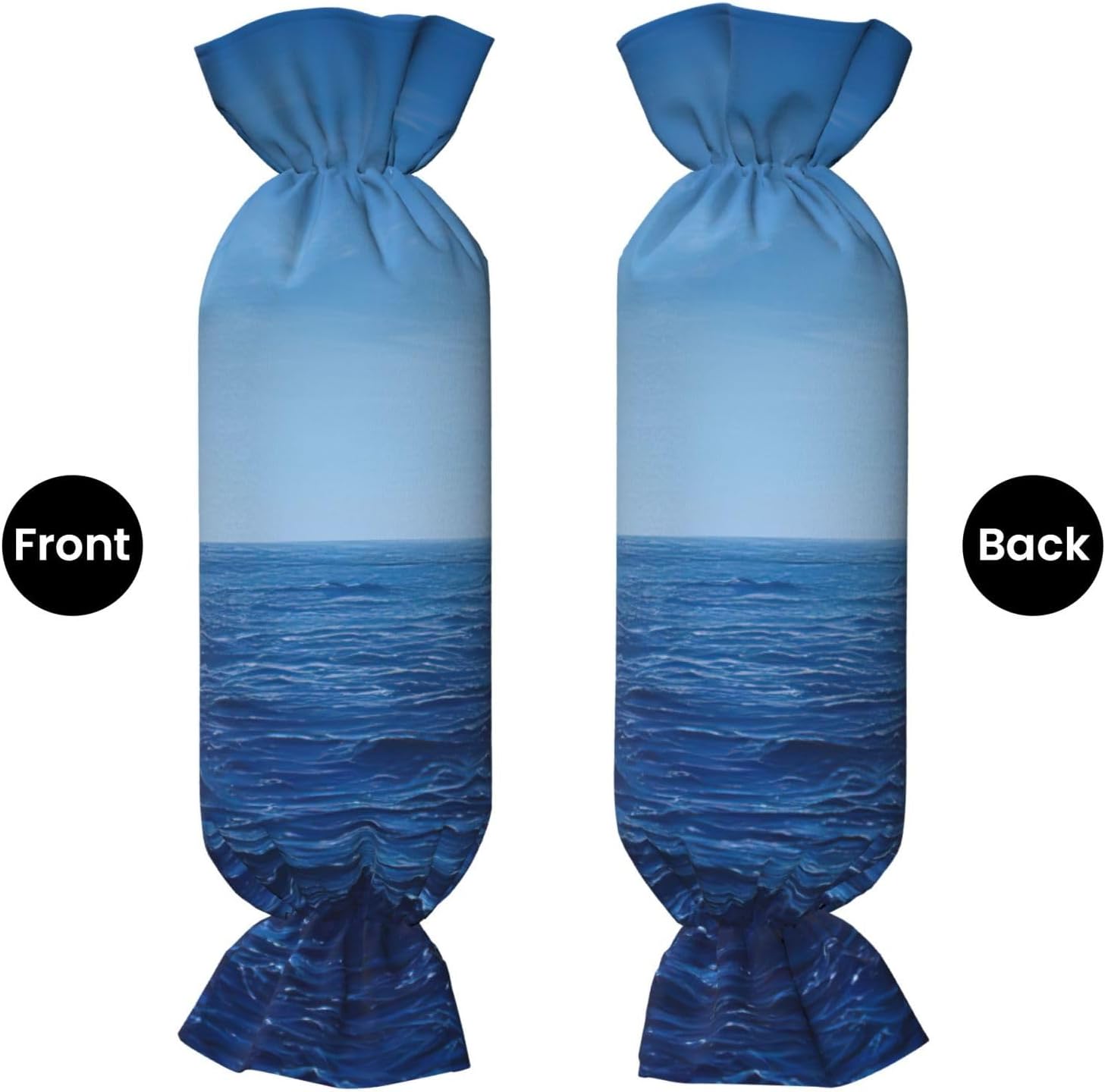 Blue Ocean Sea Print Candy Cylindrical Comfortable Pillow Throw Pillows Home Decor Easy Maintenance