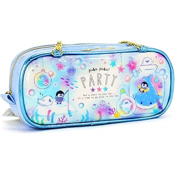 Amazon 筆箱 ペンケース 女の子 小学生 ボックス タイプ 海の仲間達 で パーティー プカプカパーティー ペンギン アザラシ ジンベエザメ 多機能 ペンケース 文房具 オフィス用品