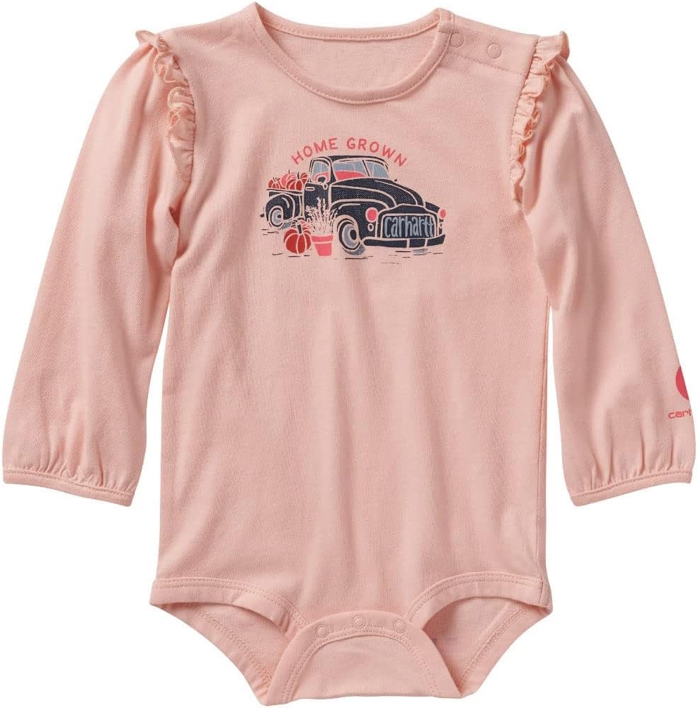 Carhartt baby-girls Knit Long Sleeve Henleyneck Bodysuit