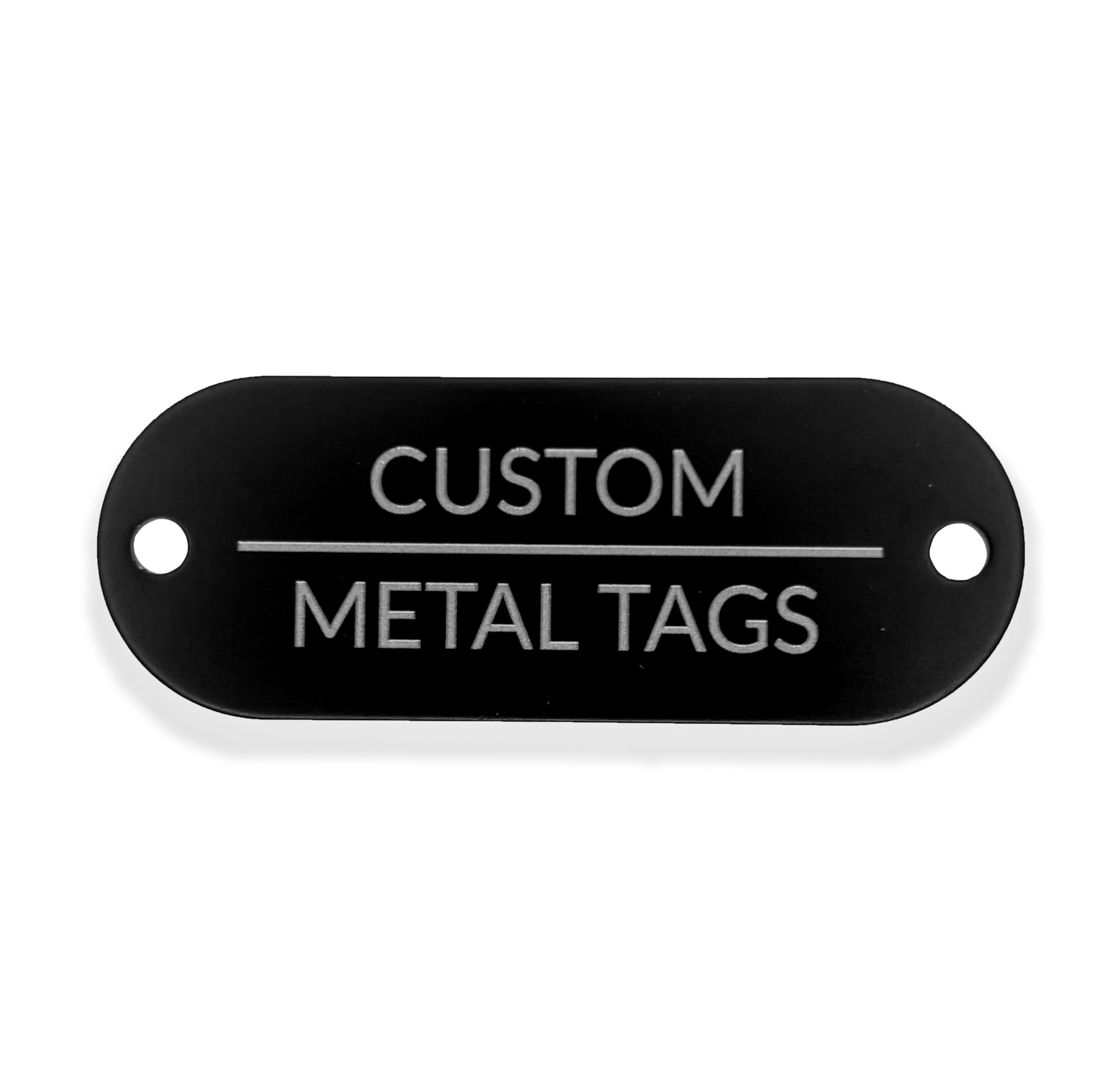 Custom Metal Tags | 2-inch by 3/4-inch Aluminum Plate | Personalized ID Tag for Equipment | Utility Plate | Custom Asset Tag