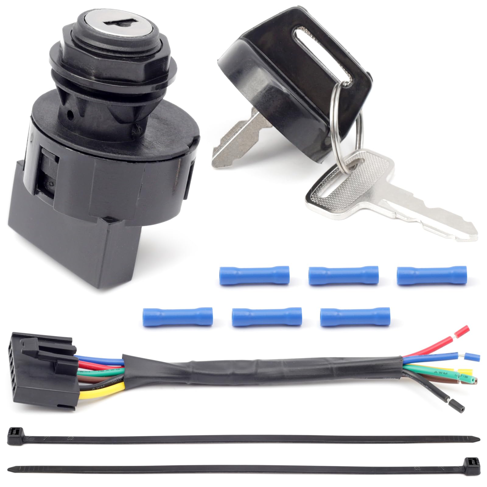 Starter Ignition Key Switch Wire Harness Repair Kit For Toro