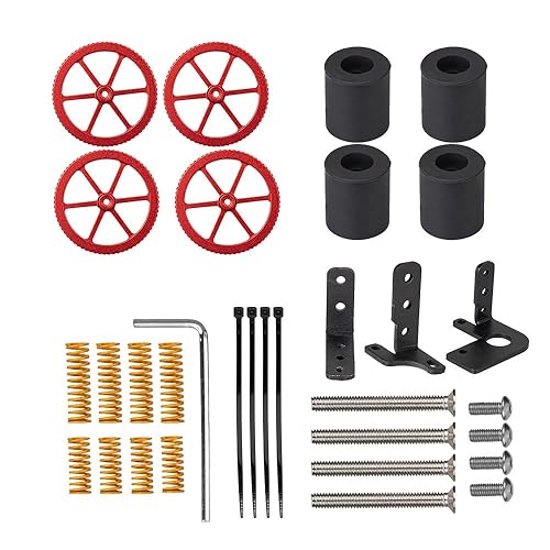 Kit de sensor de nivelación de cama automática, tuerca niveladora de giro manual de aluminio, soportes de montaje, columnas de silicona, muelles