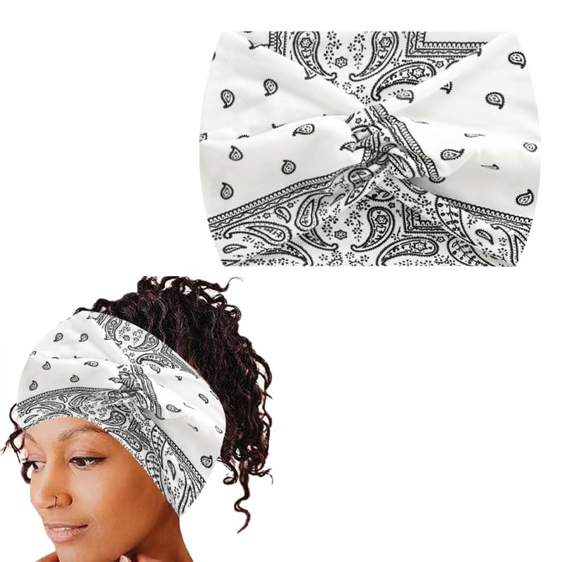 1pc Elegant Minimalist Print Hair Band - Polyester Sports Headband, Elastic Headband Hair Band for Yoga Outdoor Sports - Style 4