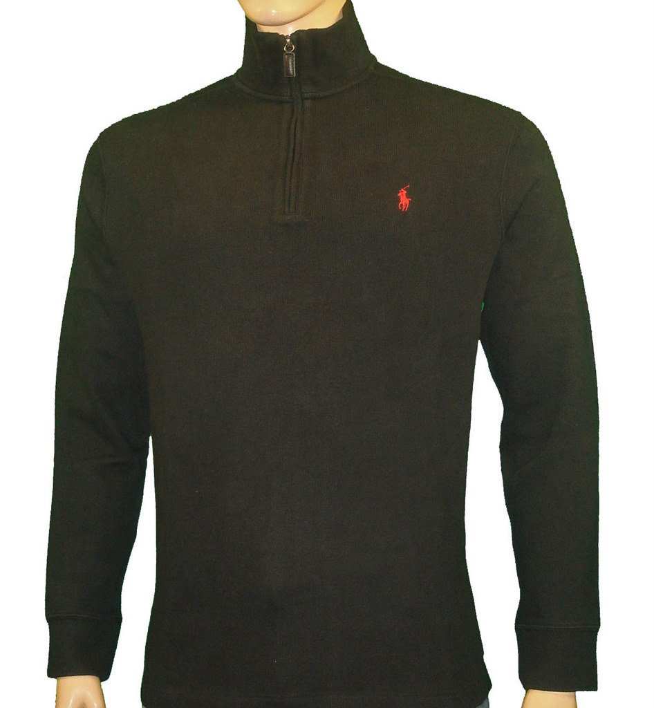 Polo Ralph Lauren Mens 1/4 Zip Sweater Black