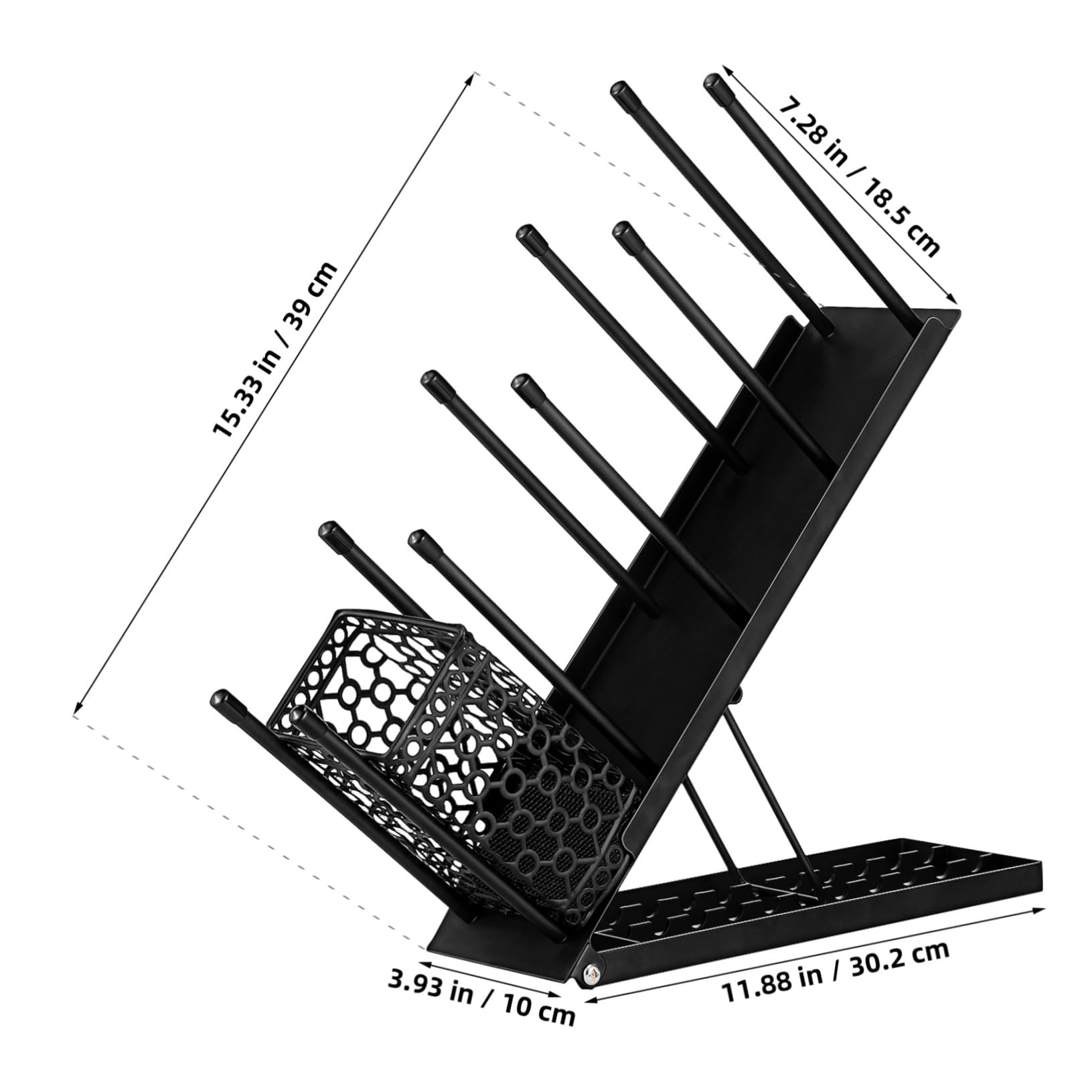 PRETYZOOM Tea Cup Holder Cup Organizer Adjustable Tilt Angle Countertop Essential Station for Dining