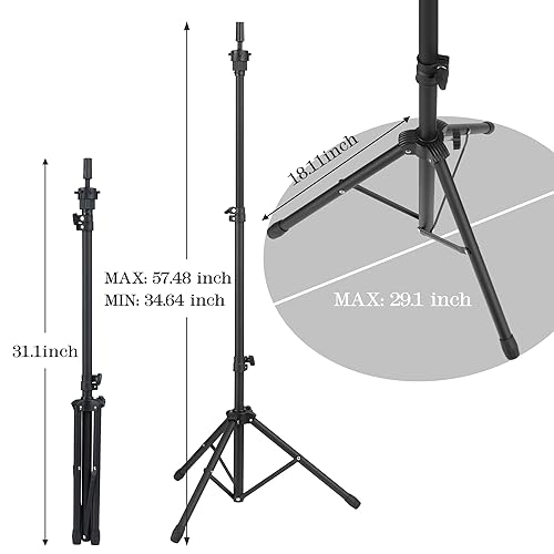 Miniatura 10 de Auroras Trípode ajustable para peluca, soporte de maniquí para trípode de peluca, soporte de cabeza de maniquí para entrenamiento de peluquería de