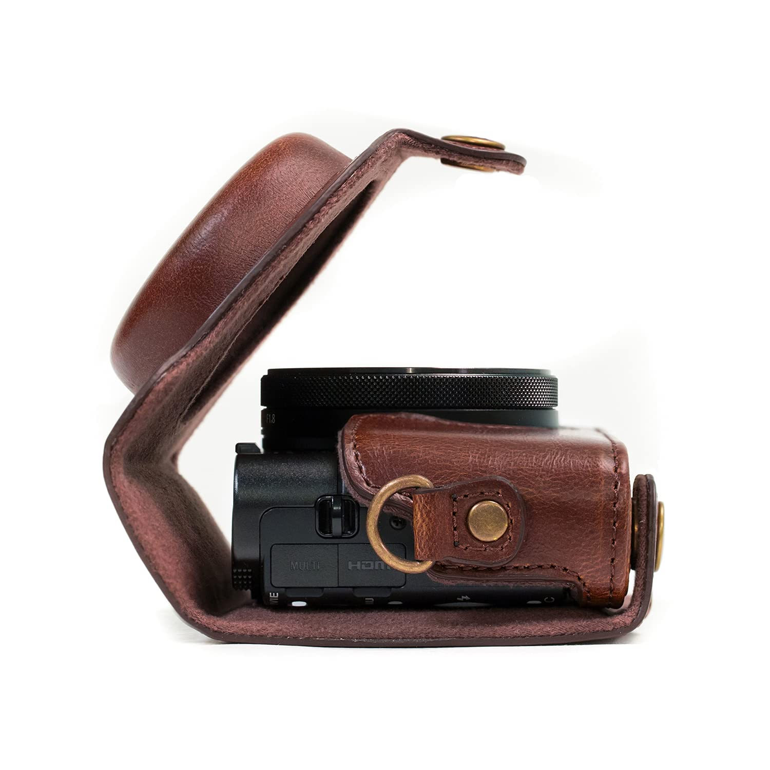 (未使用･未開封品)　MegaGear Sony Cyber-shot DSC-RX100 VI DSC-RX100 V DSC-RX100 IV DSC-RX100 III Ever Ready(エヴァーレディー) レザー カメラ ケース ストラッ qdkdu57 MegaGear Sony Cyber-shot DSC-RX100 VI DSC-RX100 V DSC-RX100