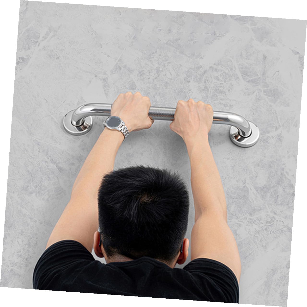 VILLCASE Barra de Apoyo para Baño 40 Cm Acero Inoxidable 304 Antideslizante Pasamanos de Seguridad para Personas Mayores Baño Ducha Soporte Estable para Movilidad y Accesibilidad