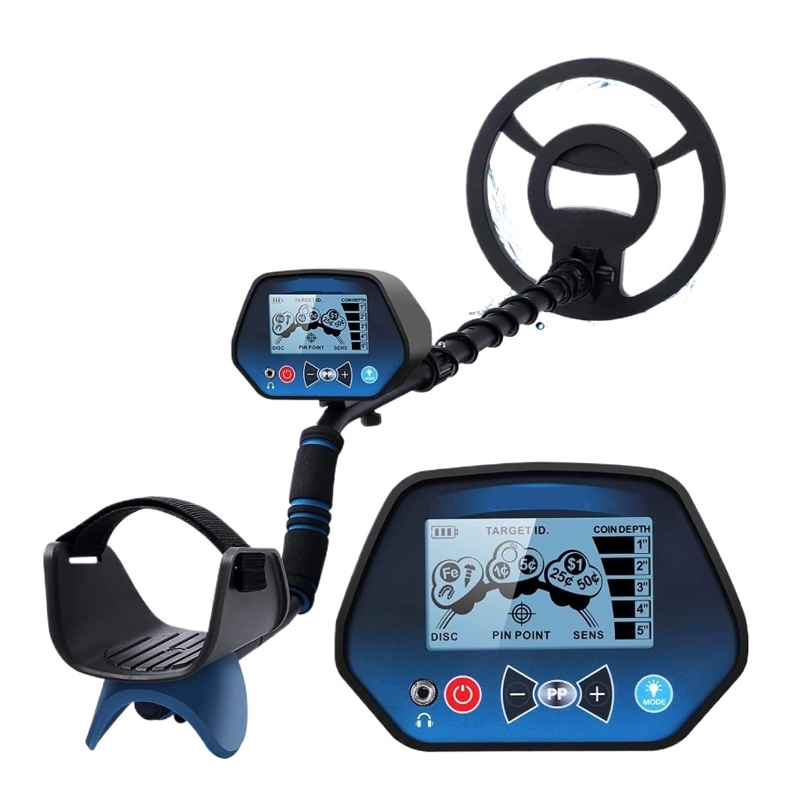 JKJZSALJ High Accuracy Md4071 Gold Metal Detector for Adults Kids Treasure Underwater Pinpoint All-Metal Disc Mode High Accuracy