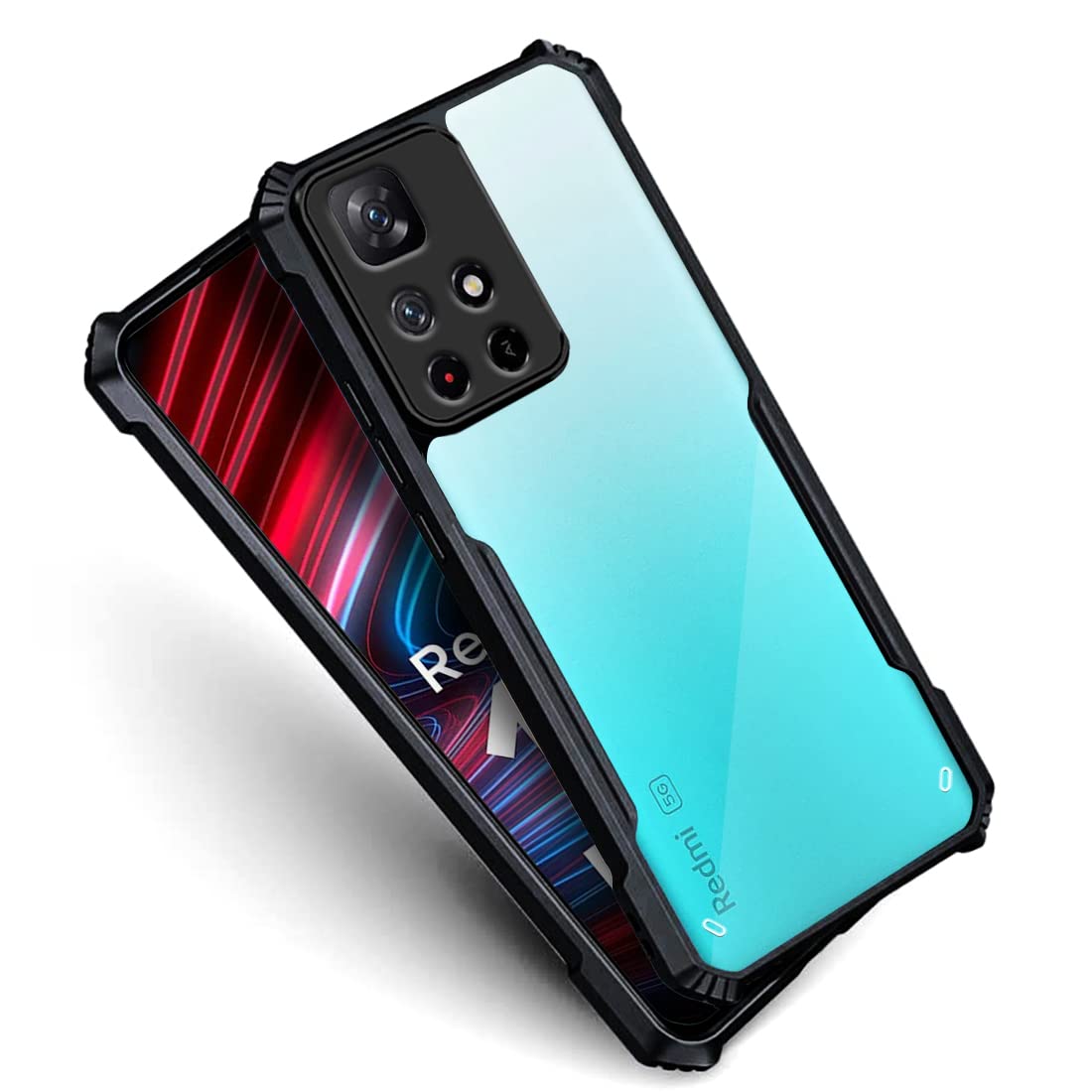 Fashionury Back Cover for Mi Redmi Note 11T 5G / Poco M4 Pro 5G Back Cover Case | 360 Degree Protection | Shock Proof Design | Transparent Back Cover for Redmi Note 11T / Poco M4 Pro (Black Bumper) (B0BN97KGCQ) Amazon Price History, Amazon Price Tracker