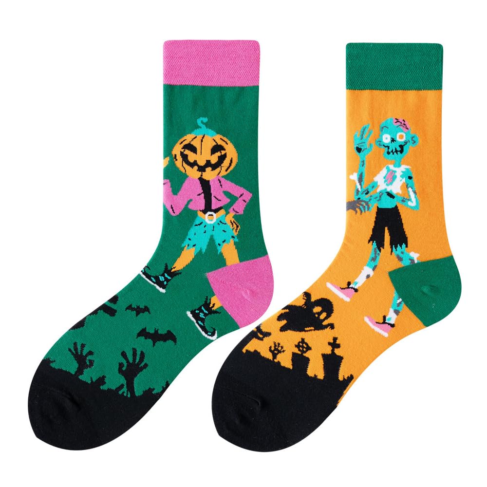 Calcetines Divertidos Unisex para Mujer y Hombre con Diseños Asimétricos en Par - Temas Animales, Comida, Fruta, Deporte y Arte en Algodón - Ideal para Regalos — view 131
