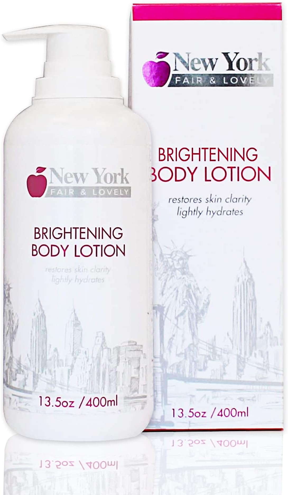 New York, Fair & Lovely, Skin Brightening Body Lotion | 13.5 Fl oz / 400 ml | For Men and Women, Advanced | Apply on Armpit, Knee...