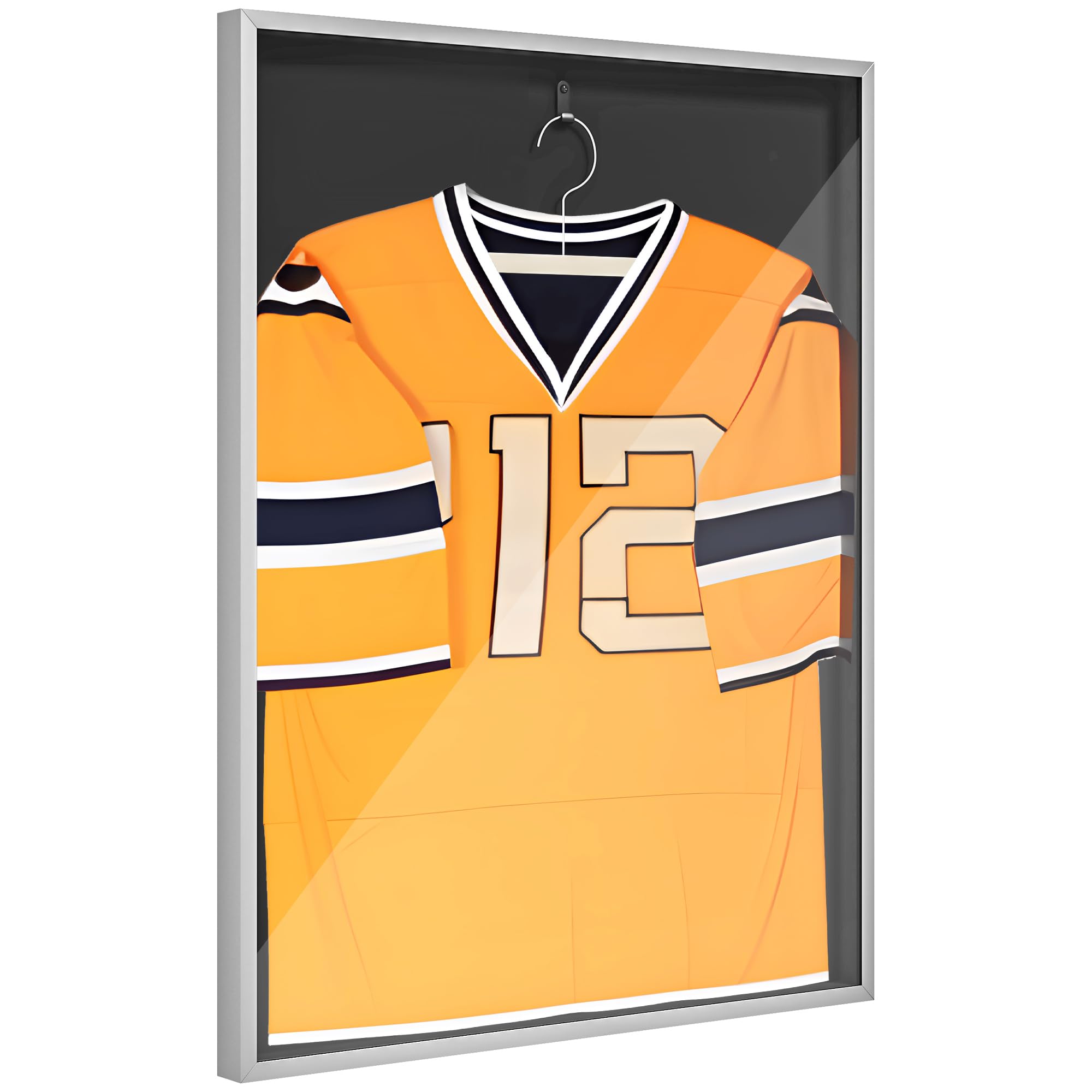 HOMCOM Frame Box T-Frame Cadre pour Maillot en Aluminium et Acrylique Protection UV, 70 x 90 cm