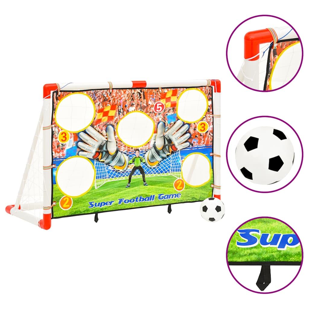 Juego de portería de fútbol con portería de 120 x 51 x 77,5 cm, plegable con red, bomba, pelota, estacas, resistente a la intemperie para niños, jóvenes, ocio en el jardín, parque, pasillo