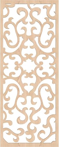 Miniatura 2 de Smithfield Paneles de pared decorativos de madera de calado, 13 38 pulgadas de ancho x 34 38 pulgadas de alto x 38 pulgadas de alto, roble rojo