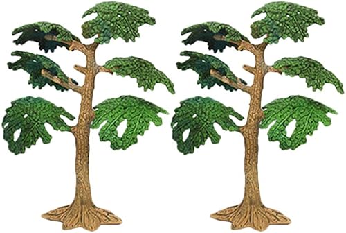 Miniatura 1 de Toyvian Árbol artificial en miniatura de ciprés, plantas falsas, árboles de tren para mesa de arena, decoración de escena, 2 unidades, tamaño M