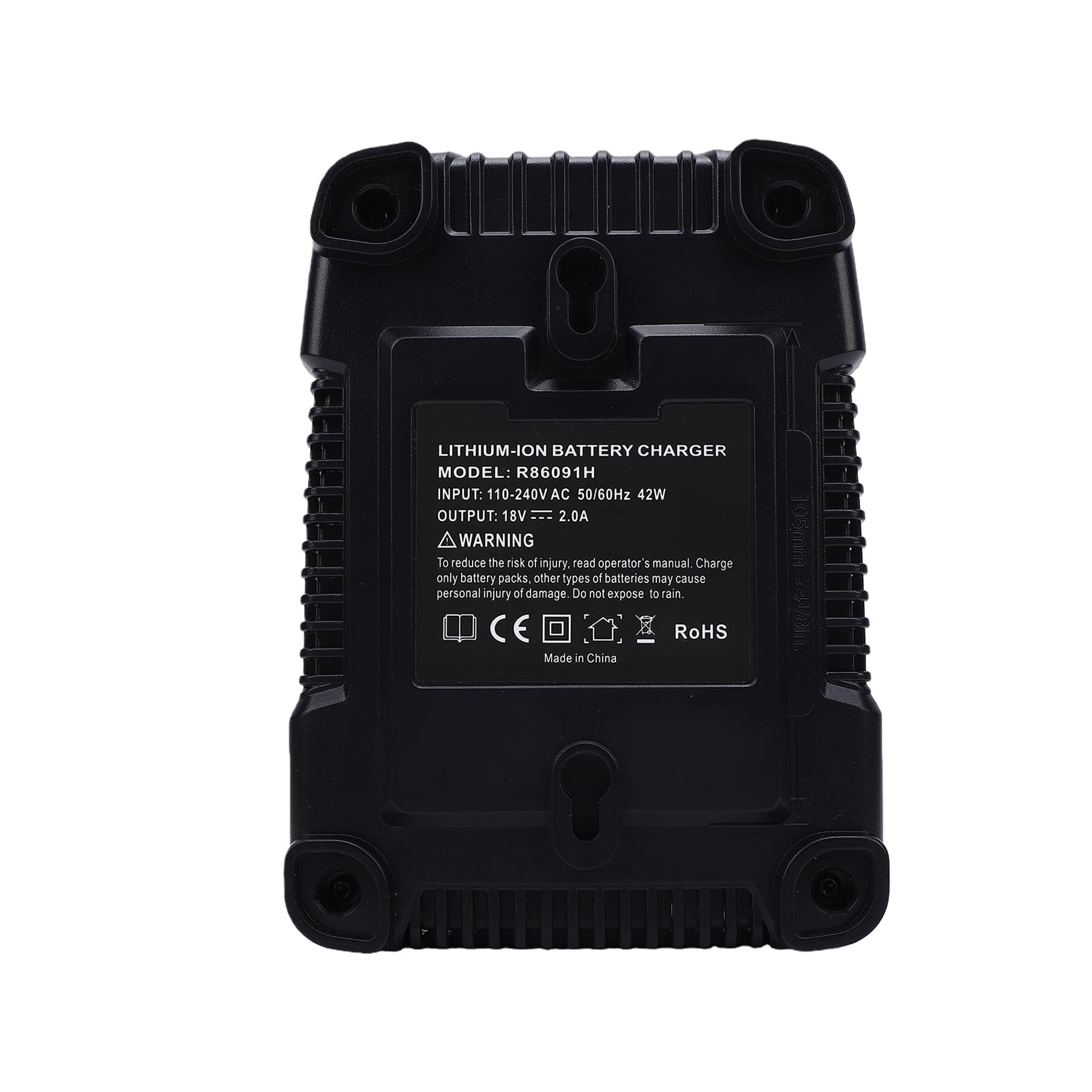 Matybobe Cargador de Batería de 18 V Cargador Batería Repuesto Herramientas Inalámbrico Indicador LED Química Dual 42 W 2.0 A con Protección (Enchufe Europeo 250V)