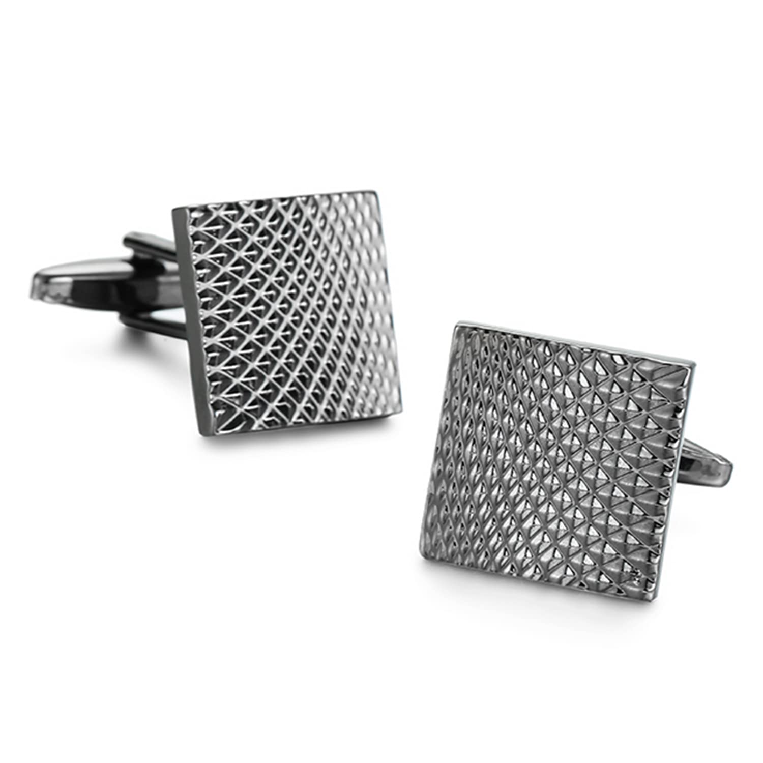 Peora Black Silver Two Tone Cufflinks Set Stylish Accessories for Men & Boys Wedding Business Gift (PX9CL114BL) (B0BX45TR16) Amazon Price History, Amazon Price Tracker