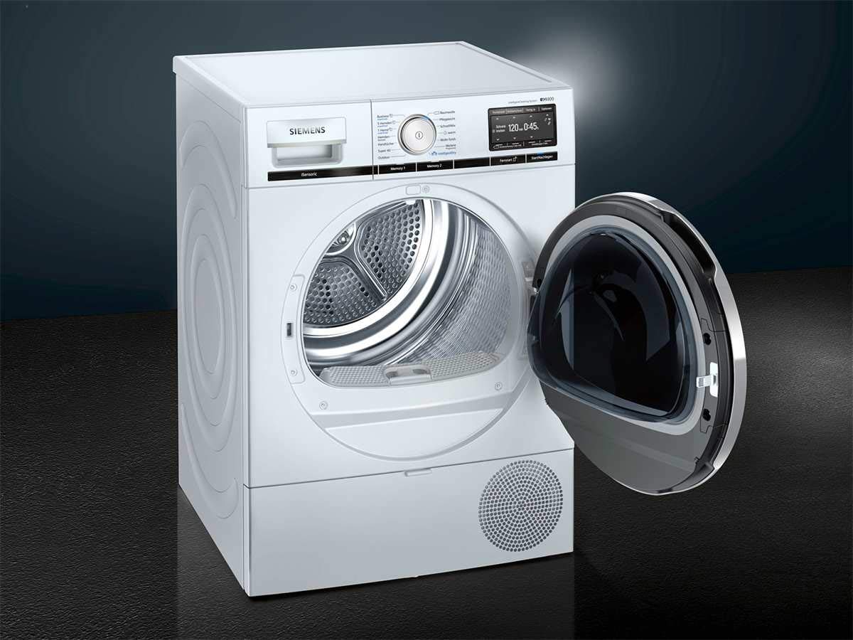 Siemens WT47XE40 iQ800 Wärmepumpen-Trockner / 9 kg / A+++ / 193 kWh / intelligentCleaning System / WLAN-fähig mit HomeConnect / intelligentDry