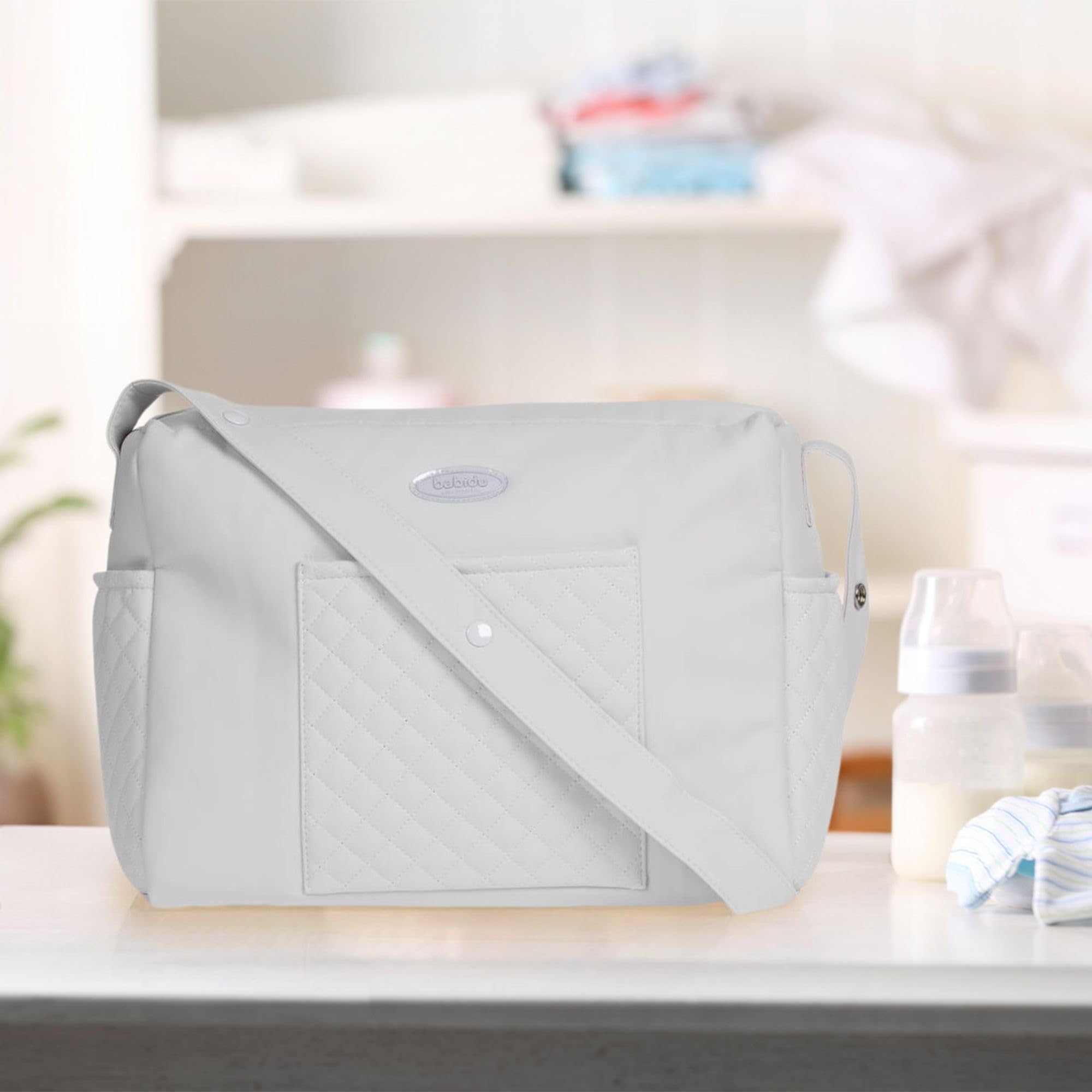 BABIDU Wyściełana macierzyństwo, idealna do szpitala i wózka dziecięcego, praktyczny i stylowy design, torba macierzyńska, unisex dla dorosłych
