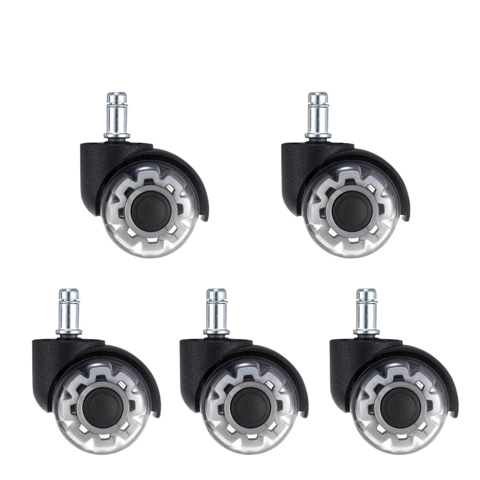 Ruote Per Sedie Da Ufficio 1-5 pezzi ruote universali silenziose for sedia da ufficio, girevoli, in gomma morbida, for ferramenta for mobili, for scrivania(5 Piece)