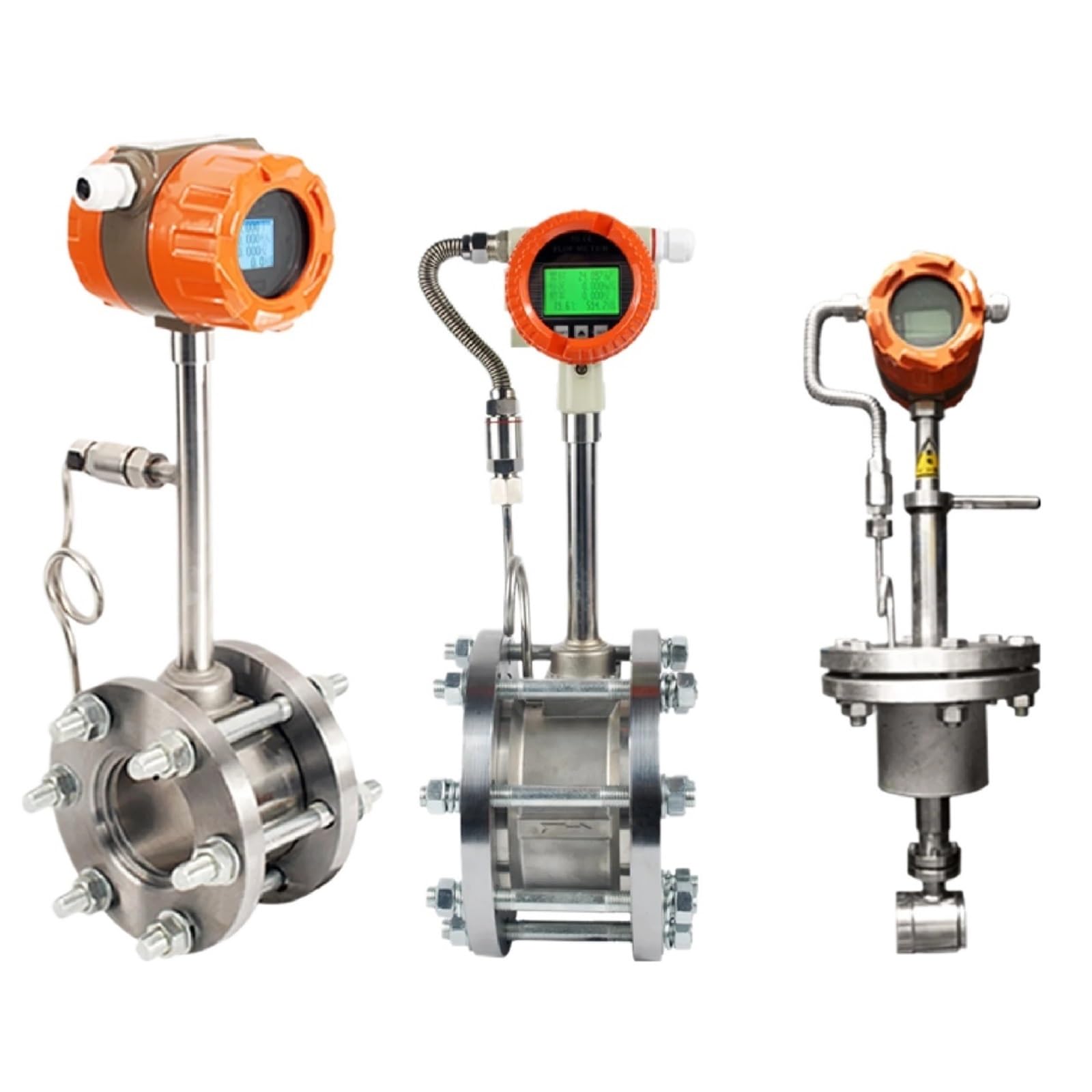 1 Uds medidor de Flujo de vórtice medidor de Flujo de Gas de Vapor DC24V compensación de presión de Temperatura DN15-DN300 Brida de oblea SS304(DN32-compressed Gas)