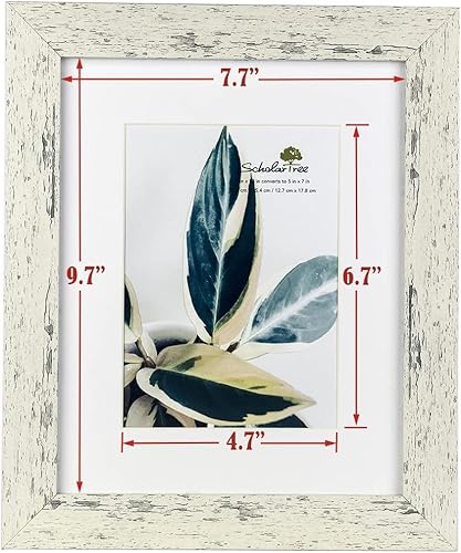 Vista 131 de Scholartree - Marco de fotos rústico de madera para mesa o montaje en pared. Beige,Negro,Marrón,Gris,2-Blanco,Azul,Marrón claro,Marrón