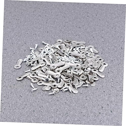 Image of SEWACC 200pcs Silver Melon Tablets for Frame Hardware Photo Frame Back Fasteners Turn Buttons Screws