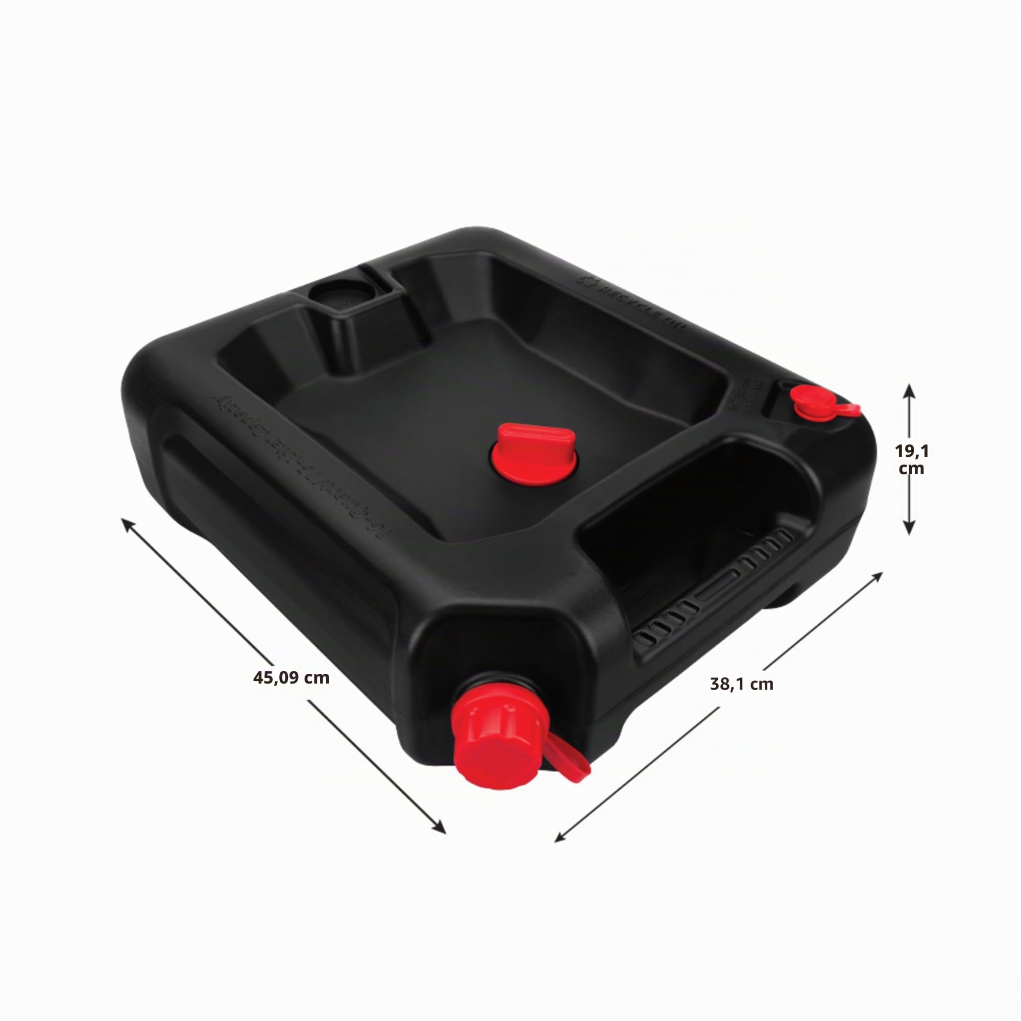 PERFORMANCE TOOL W4077 Récipient de vidange d'huile de 16 litres, puits de vidange Profonde, poignées intégrées, Joints d'étanchéité en Caoutchouc, Noir