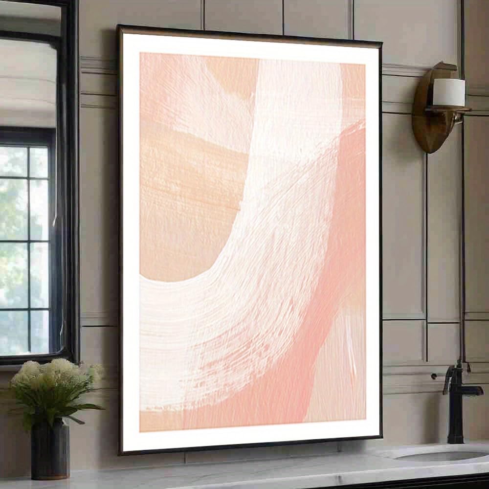 IXEHOH Neutrales Minimalistisches Leinwandbild für das Büro, Abstrakter Pinselstrich Kunstdruck, Moderne Ästhetische Wandkunst für das Wohnzimmer, Große Leinwanddrucke für Schlafzimmer 30x40cm