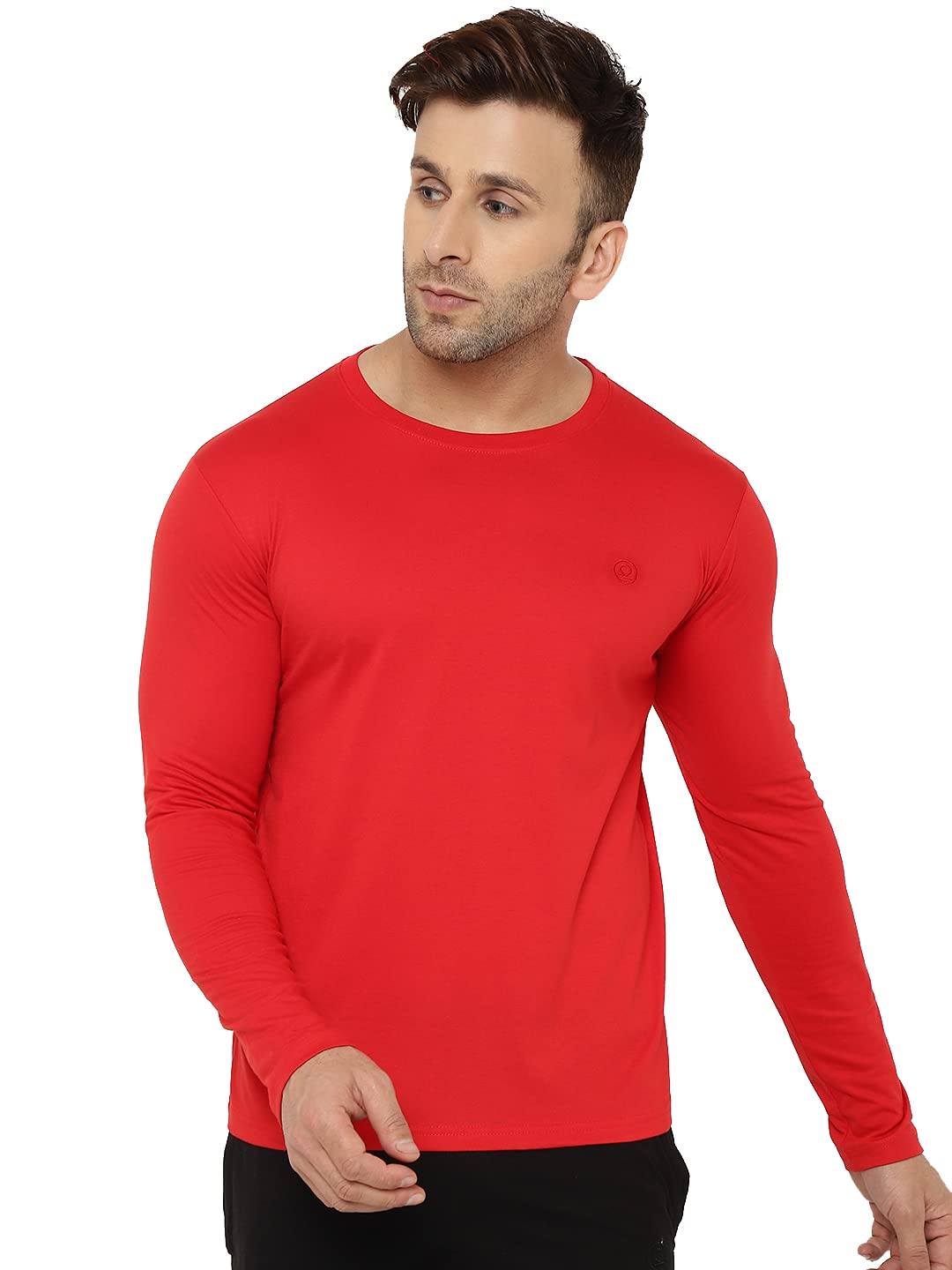 CHKOKKO Men's Cotton Regular Fit Full Sleeves T-Shirt