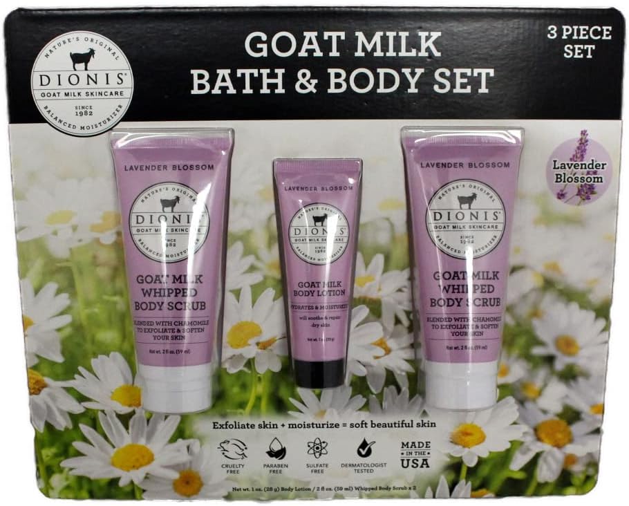 Amazon.com : Dionis Goat Milk Bath & Body Set, 3 Piece Set, Includes 1
