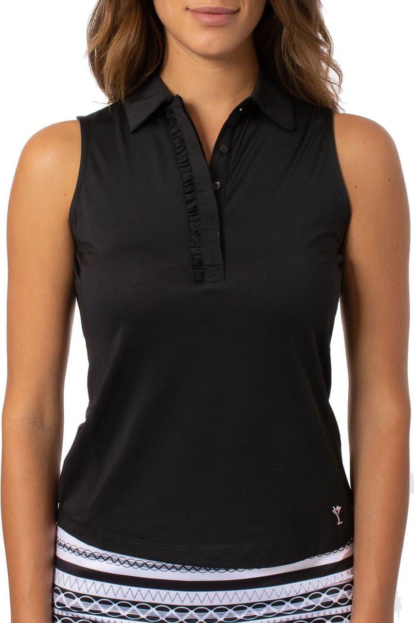 GOLFTINI Sleeveless Ruffle Polo